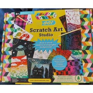Smart Crafts Scratch Art Studio, Gender Neutral Kids Activity Kit Ages 6+